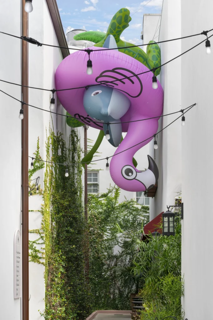 We Are Nicen' Easy, Soft Squeeze, Custom Inflatable Sculpture, Miami Beach Art in Public Places, Miami Beach FL.