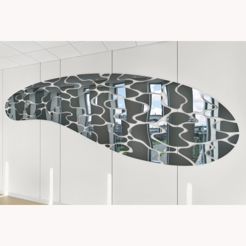 We Are Nice'n Easy, Reflection Pools — Site Specific Commission, acrylic mirror, dimensions variable