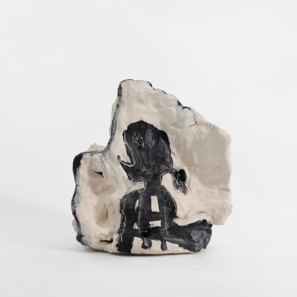 Francie Bishop Good (b. 1949), Birds Nearby I, 2024, ink on ceramic, 12 x 12 x 10 in.